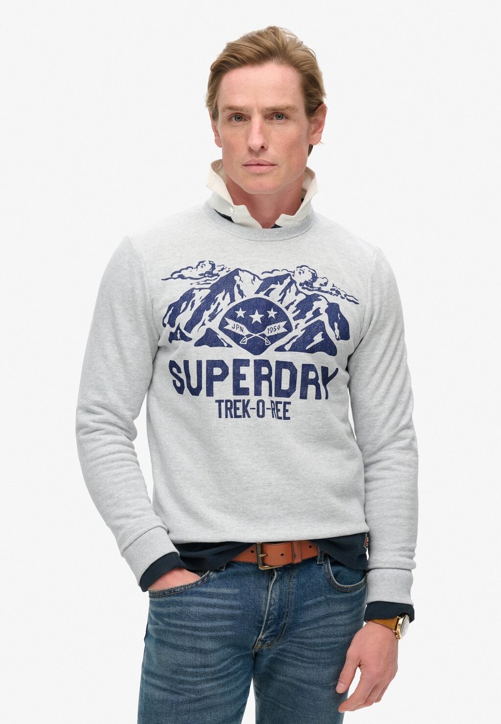 

Толстовка GRAPHIC CREW Superdry, серый