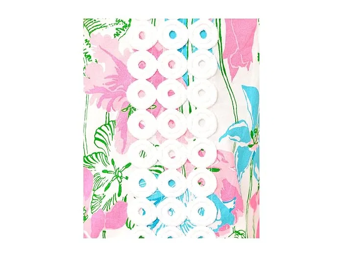 Платье с цветочным принтом Mini Delores Lilly Pulitzer Kids, Resort White Viney Liney — фото 3
