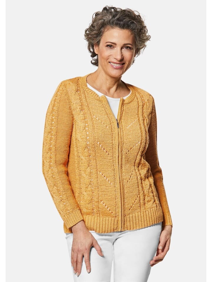 

Кардиган GOLDNER Bändchengarnstrickjacke, цвет honig