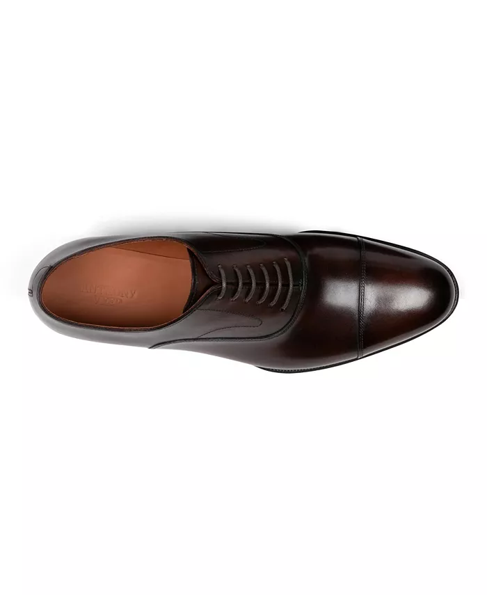 Мужские классические оксфорды Regent Cap Toe из кожи Anthony Veer, коричневый — фото 3