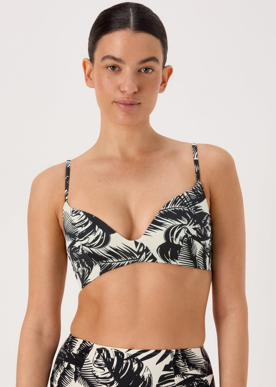 

Монохромный купальник бикини Palm Comfort Mold Papaya Swim, бежевый