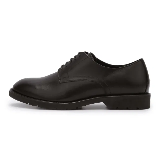 Мужские лёгкие дерби Regal Plain Toe из натуральной коровьей кожи тёмно-коричневые от Kumkang — фото 2