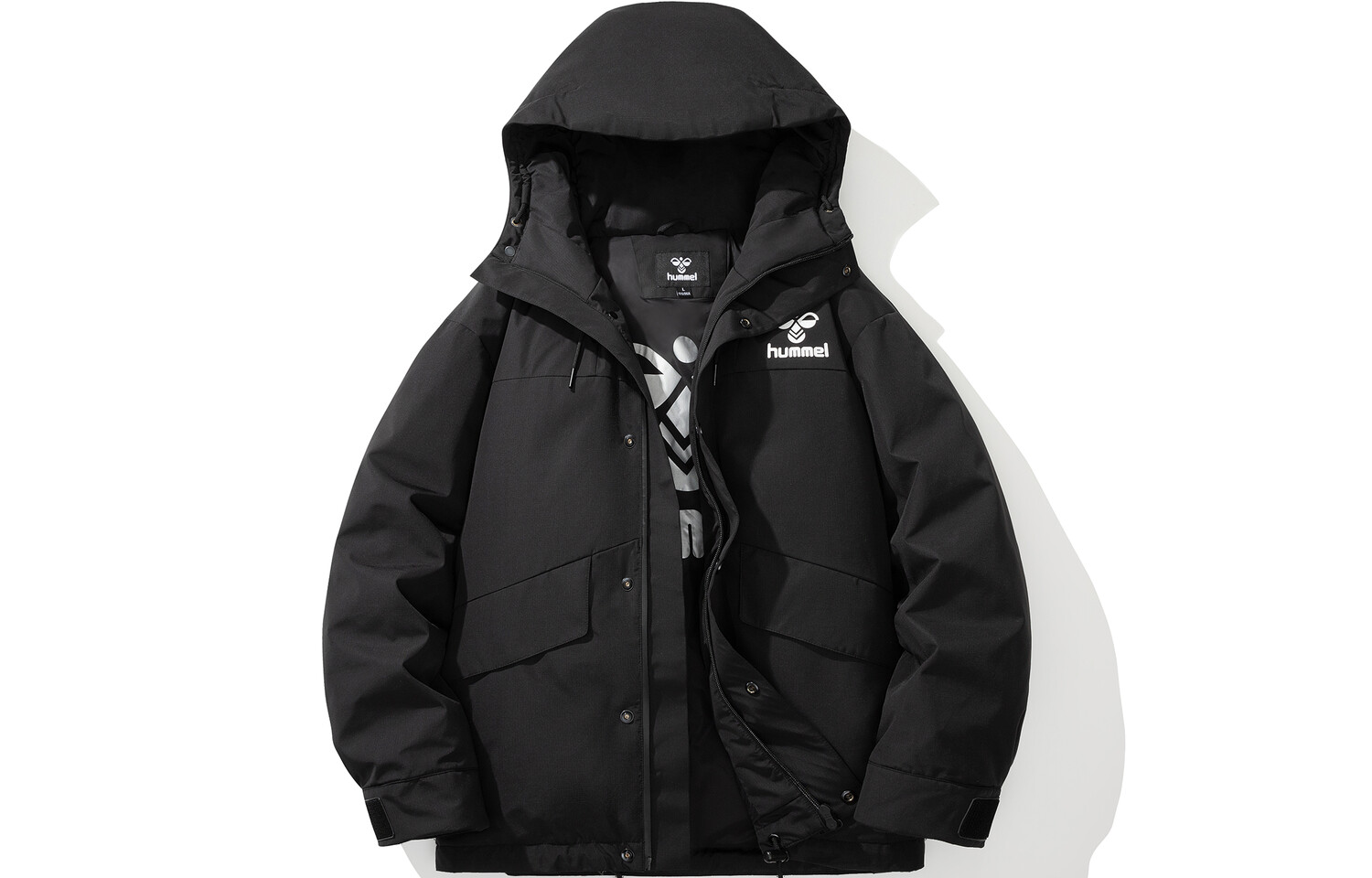 

Пуховик унисекс Hummel, черный