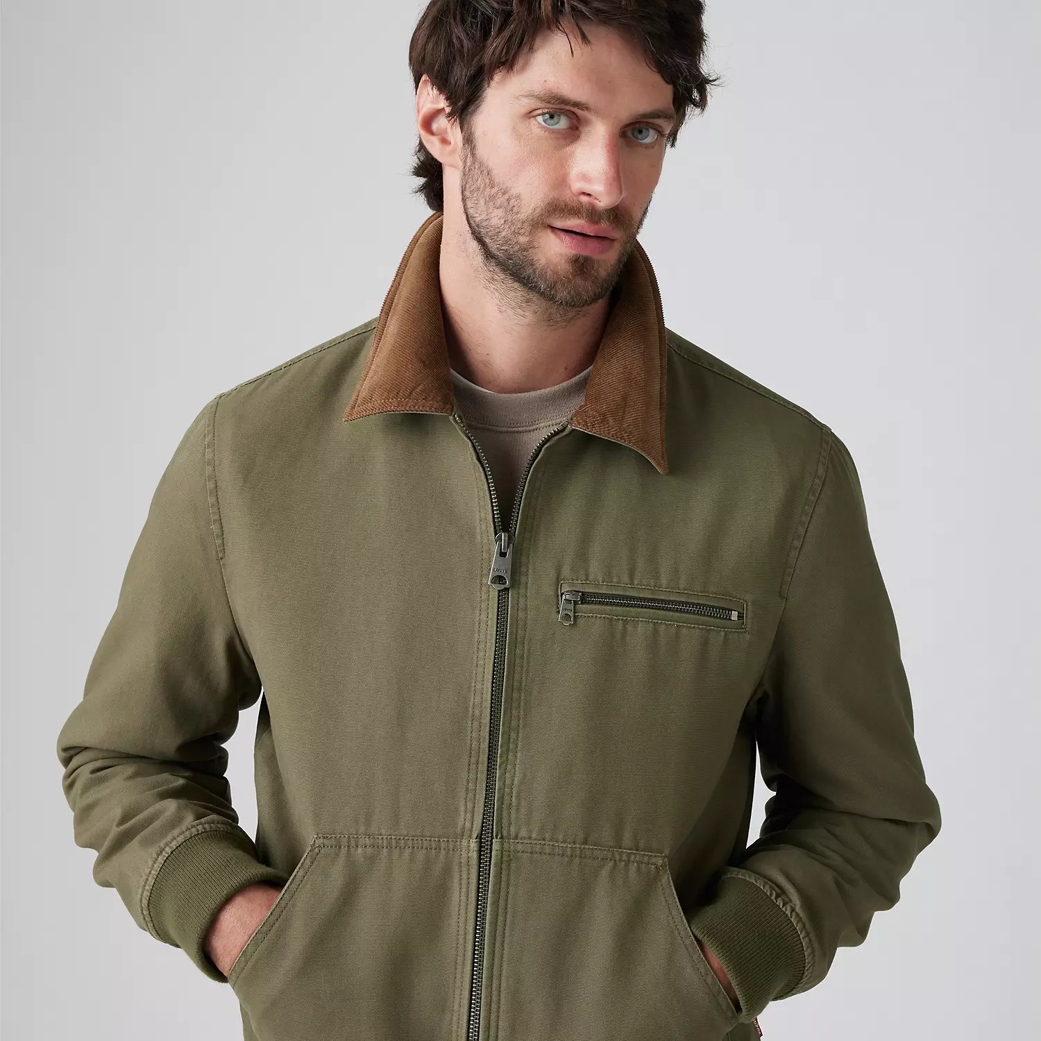 

Куртка-бомбер в стиле вестерн Levi's, цвет Olive - Green, Зеленый, Куртка-бомбер в стиле вестерн Levi's, цвет Olive - Green