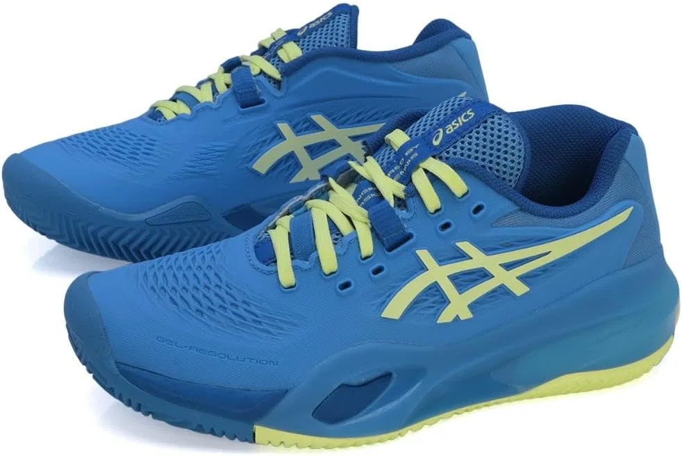 Кроссовки теннисные ASICS, Blue Coast Huddle Yellow — фото 2