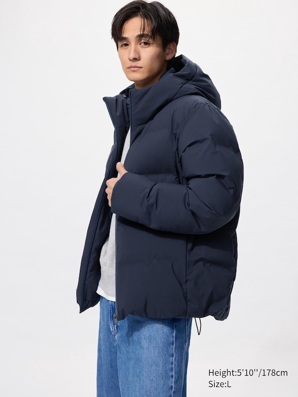

Бесшовная пуховая парка Uniqlo, синий