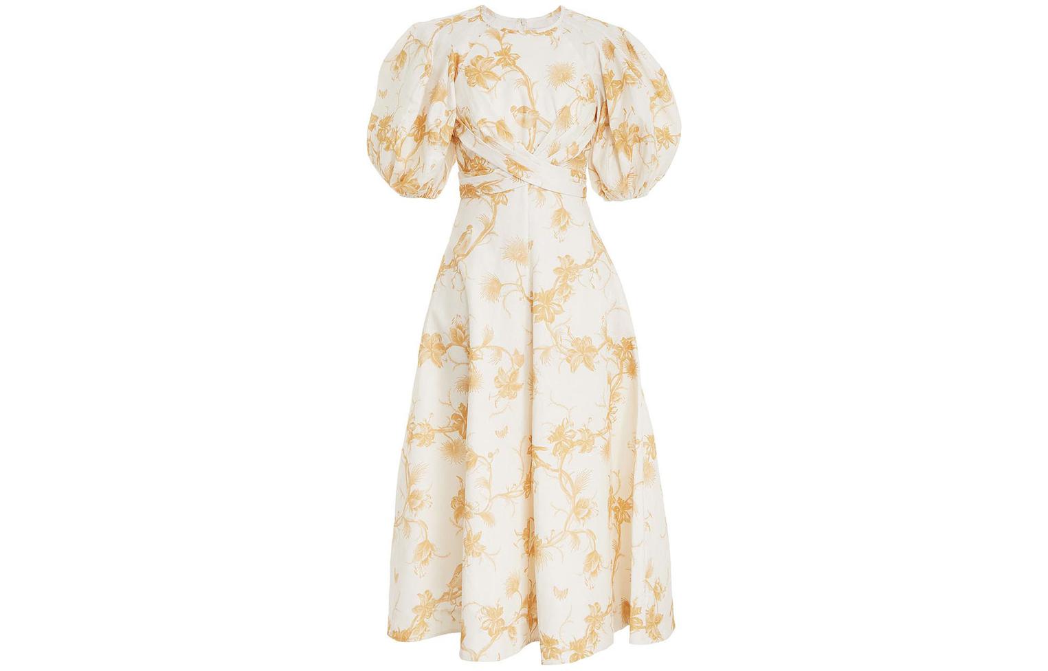 

Платье с короткими рукавами, женское, загорелое Zimmermann, Tan