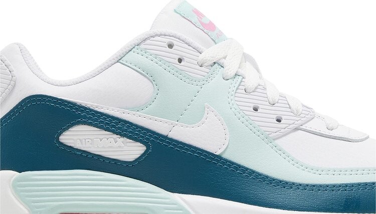 Кроссовки Air Max 90 Leather GS 'White Jade Ice', белый — фото 2