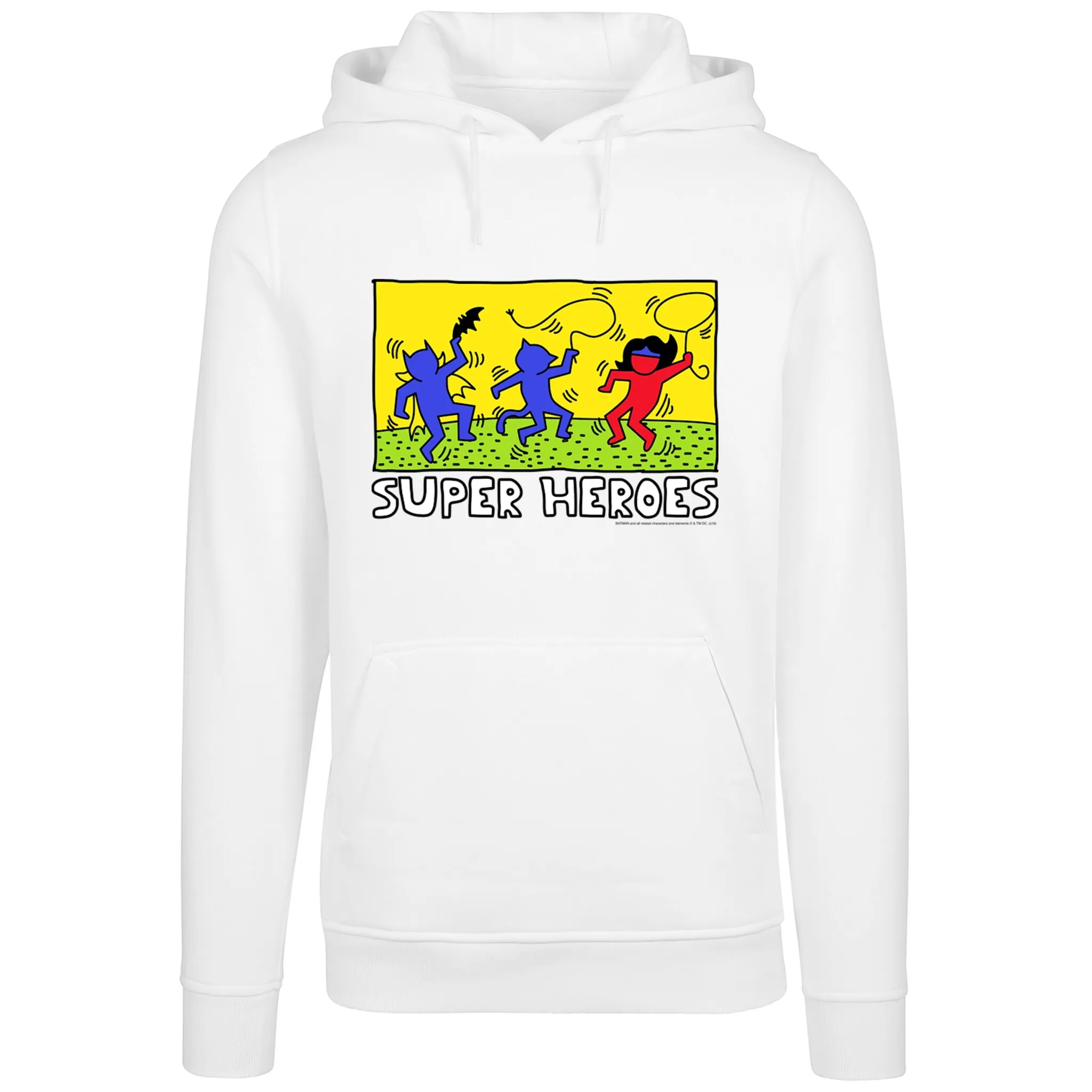 

F4NT4STIC Толстовка "F4NT4STIC Мужская Batman Pop Art -WHT с приталенной тяжелой толстовкой", белый