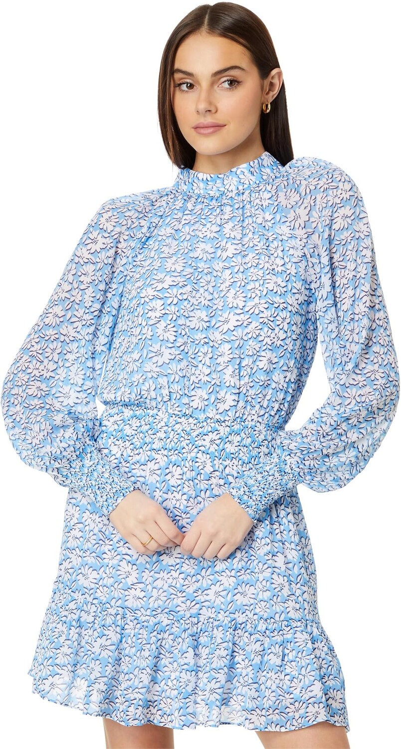 

Платье Lilly Pulitzer Ellielynn Long Sleeve Dress, цвет Lunar Blue Palm Beach Petals