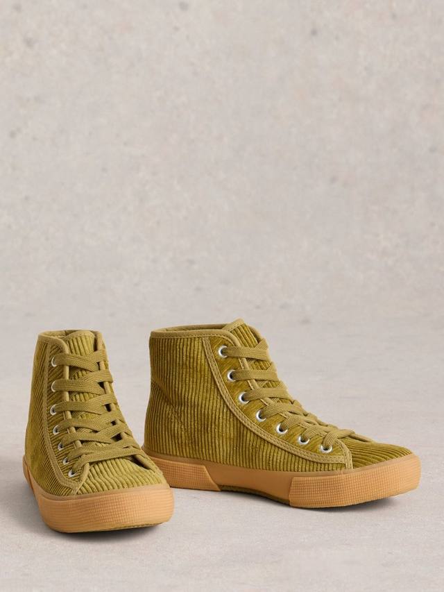 Повседневные кроссовки Pippa Corduroy High Top White Stuff, Mid Green — фото 4