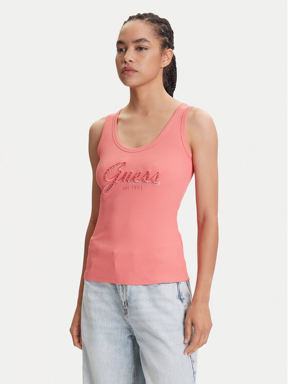 

Топ regular fit W5YP00 KCXJ2 Guess, розовый