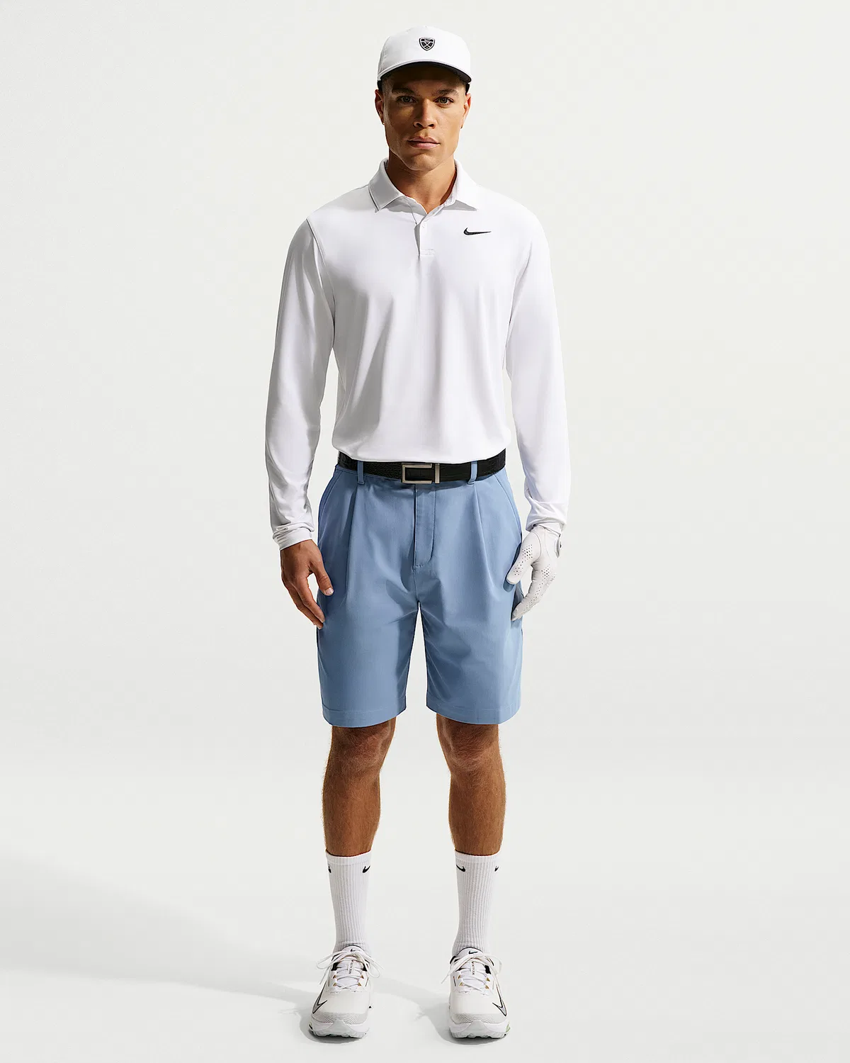 Мужская длиннорукавка Dri-FIT с логотипом на груди Nike Velocity, White/Black — фото 4