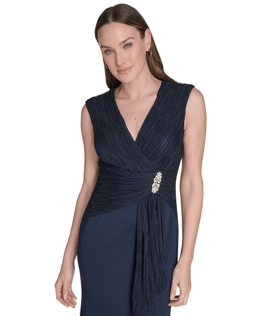 

Укороченное платье без рукавов с V-образным вырезом Jessica Howard, Navy