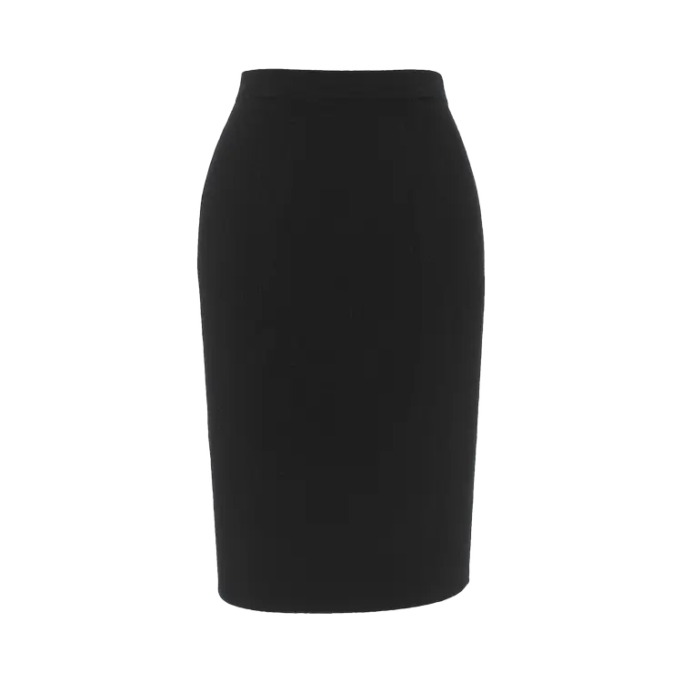 Юбка Saint Laurent Fine Knit Pencil 'Black', черный