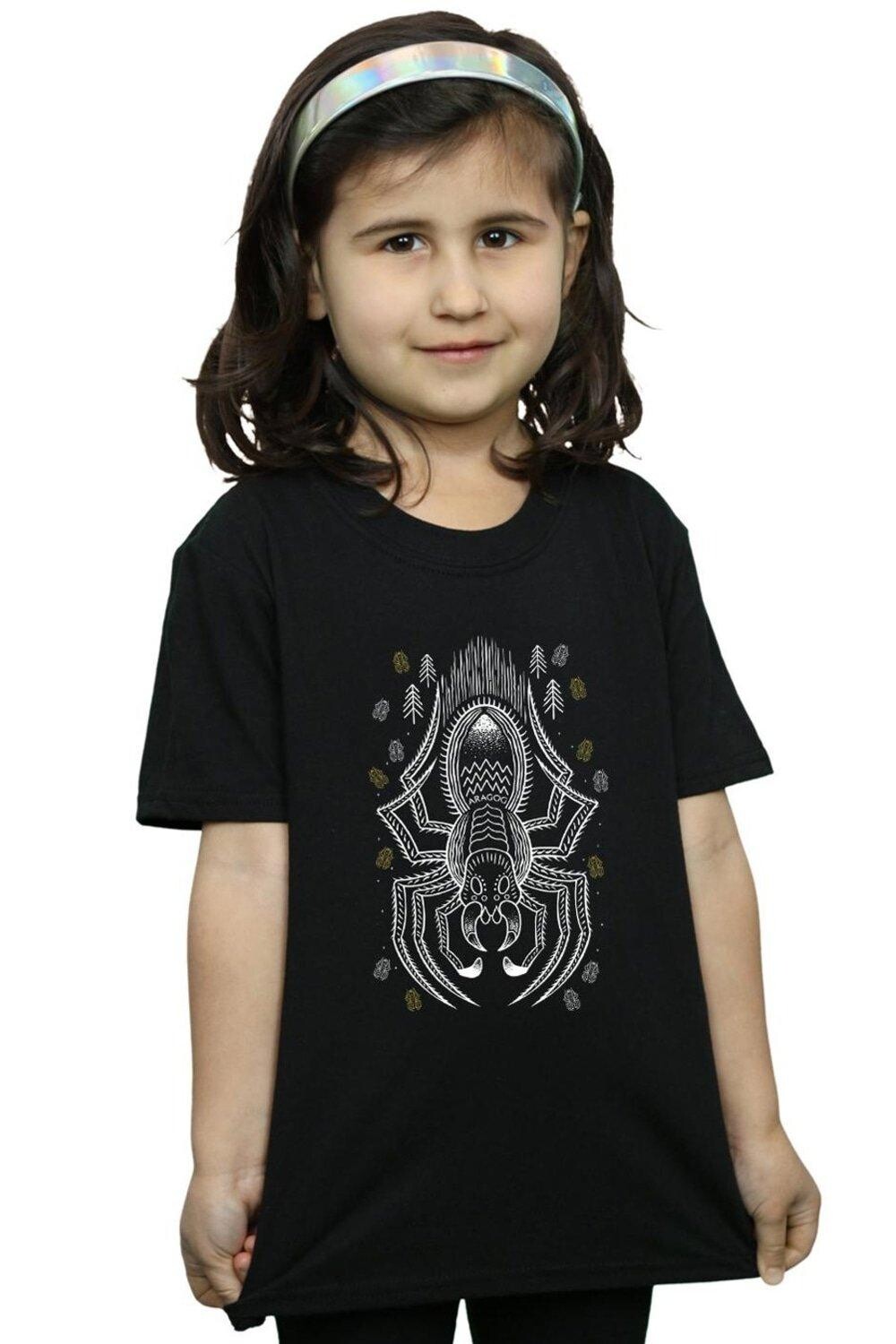 

Хлопковая футболка Aragog Line Art Harry Potter, черный