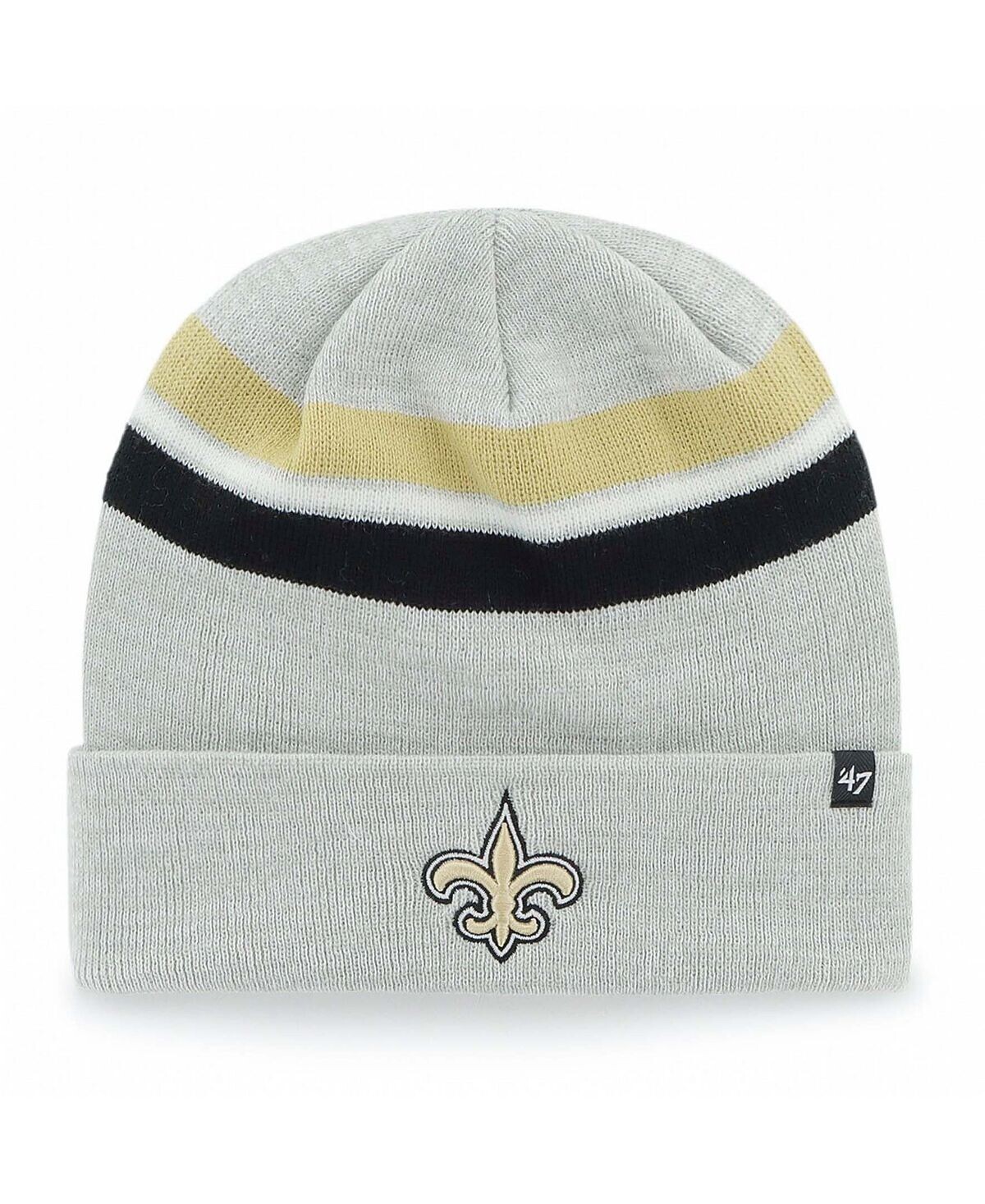 

Мужская серая вязаная шапка New Orleans Saints Monhegan с манжетами '47 Brand