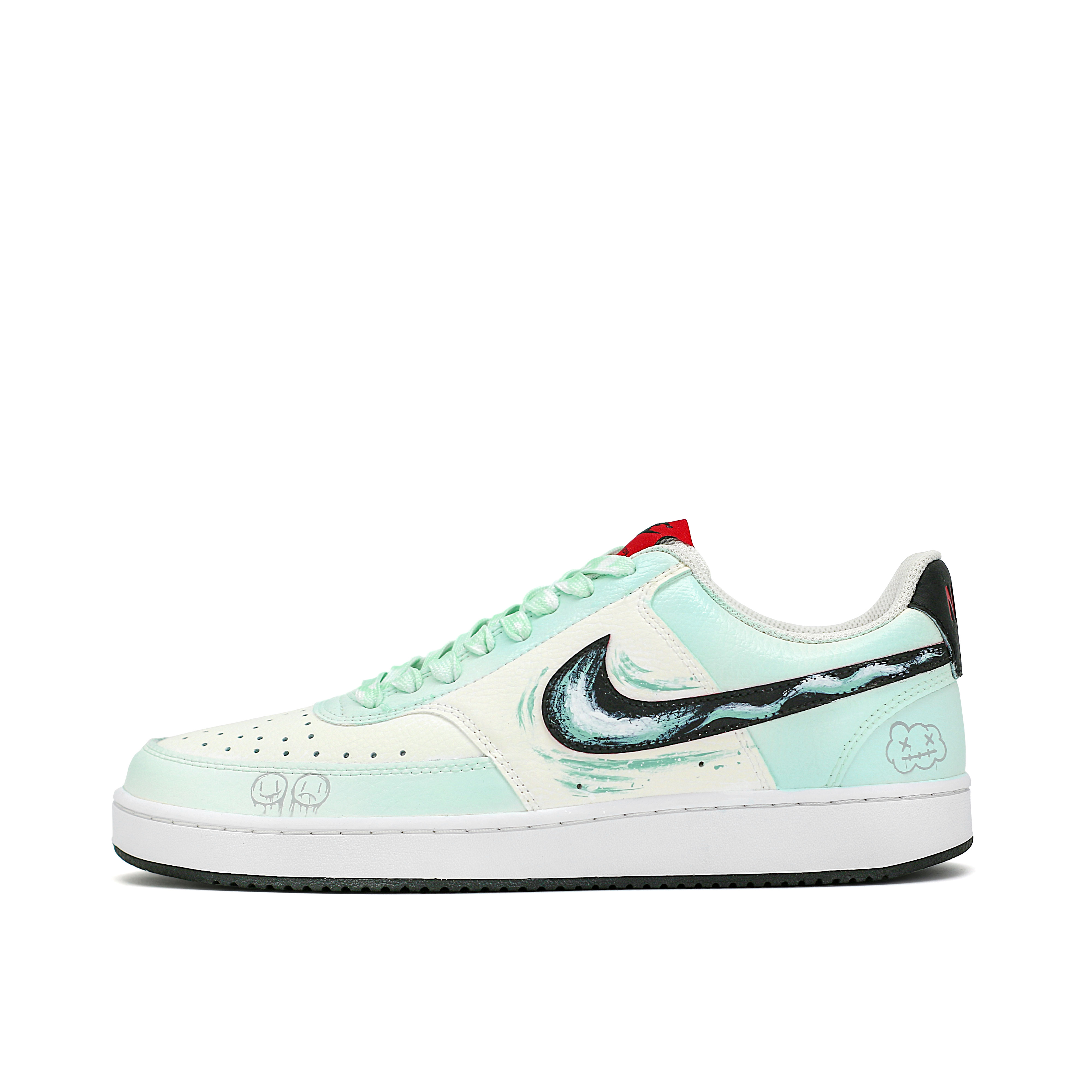 

Nike Кроссовки Court Vision 1 Mint Heartfelt, устойчивые к истиранию, низкие, для скейтбординга, мужские, зеленые