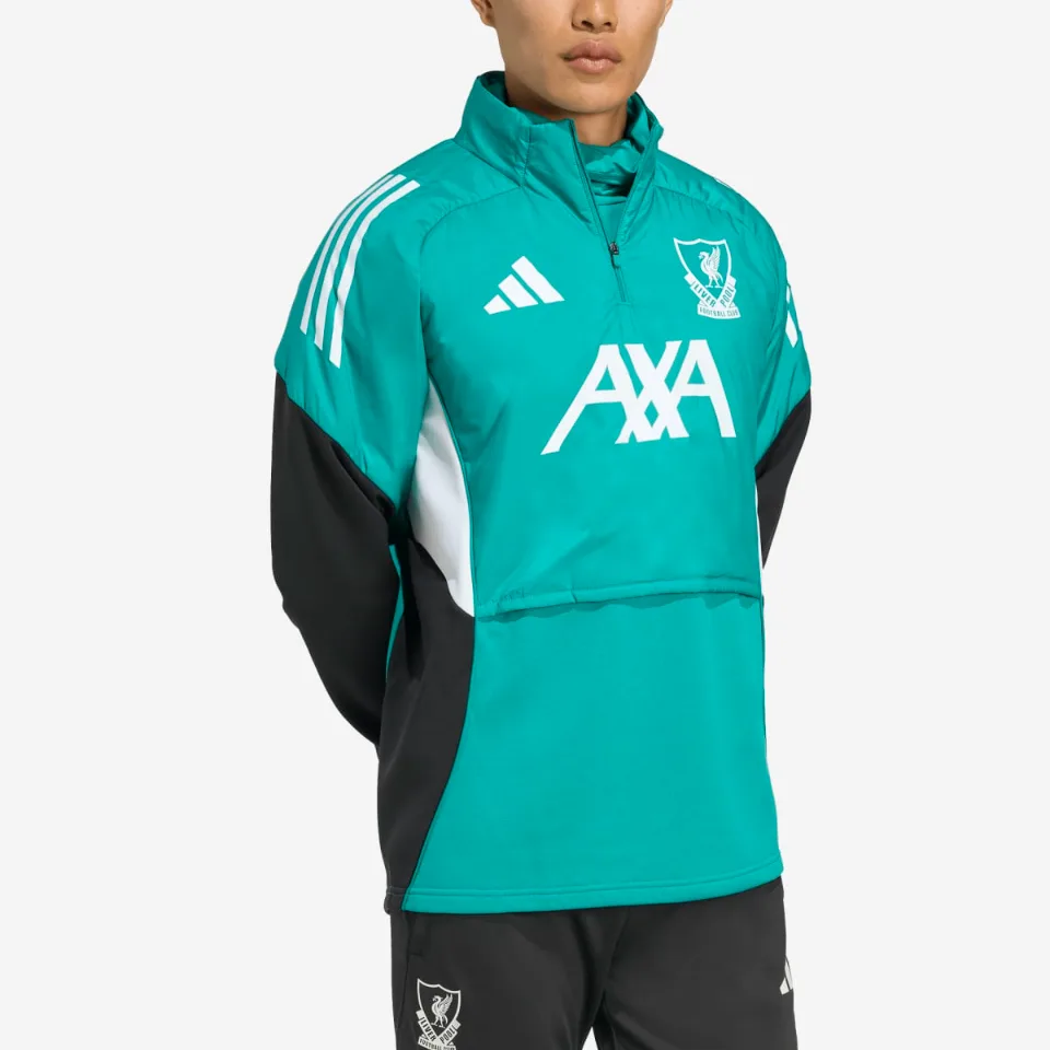 Толстовка Liverpool European Winterized 2025/26 Adidas, морской зеленый — фото 4