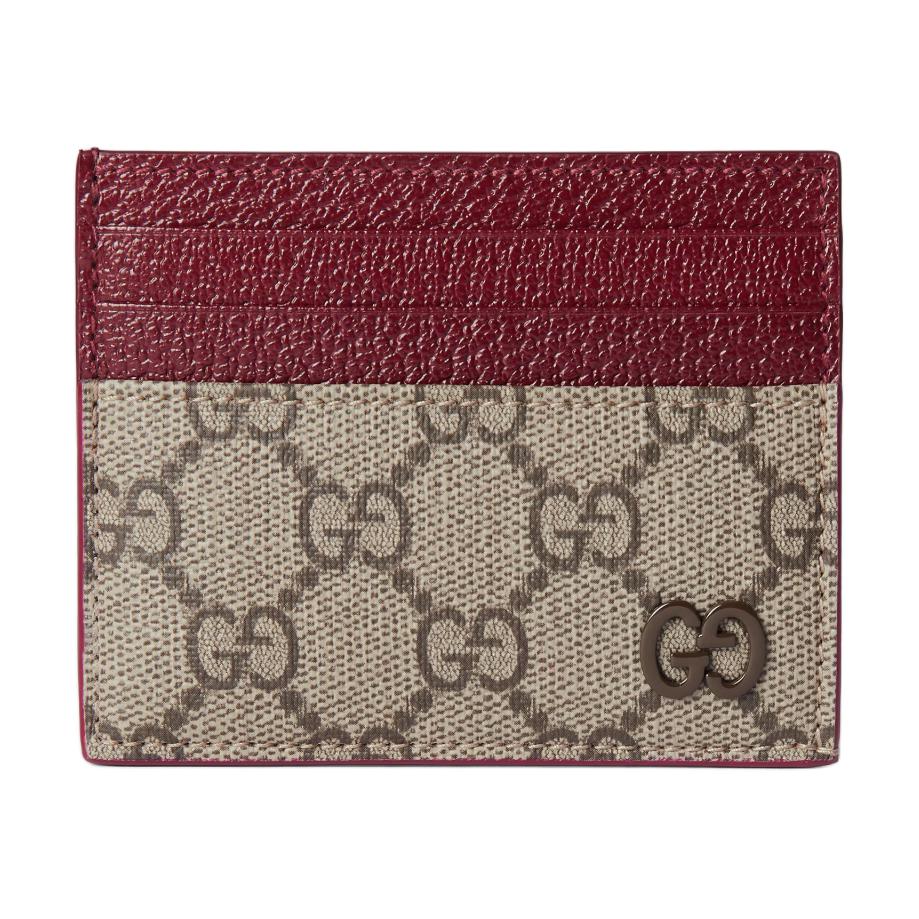 

GG Supreme Canvas с кожаным кардхолдер Regular мужской beige и ebony GUCCI, Set (Bag+Dust Bag)