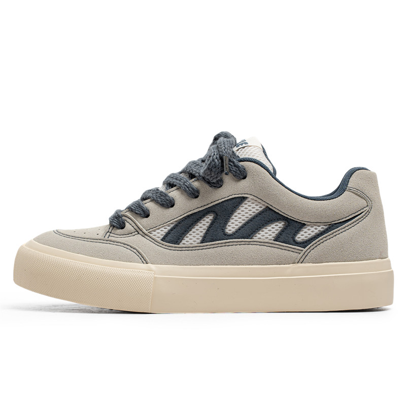 

Дышащие низкие детские кроссовки для скейтбординга для подростков Wooden Rabbit, серый/синий