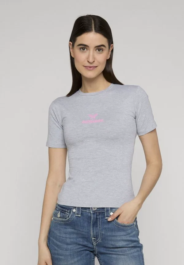 

Базовая облегающая футболка с логотипом, базовая футболка Felicious, Grey Melange, Серый, Базовая облегающая футболка с логотипом, базовая футболка Felicious, Grey Melange