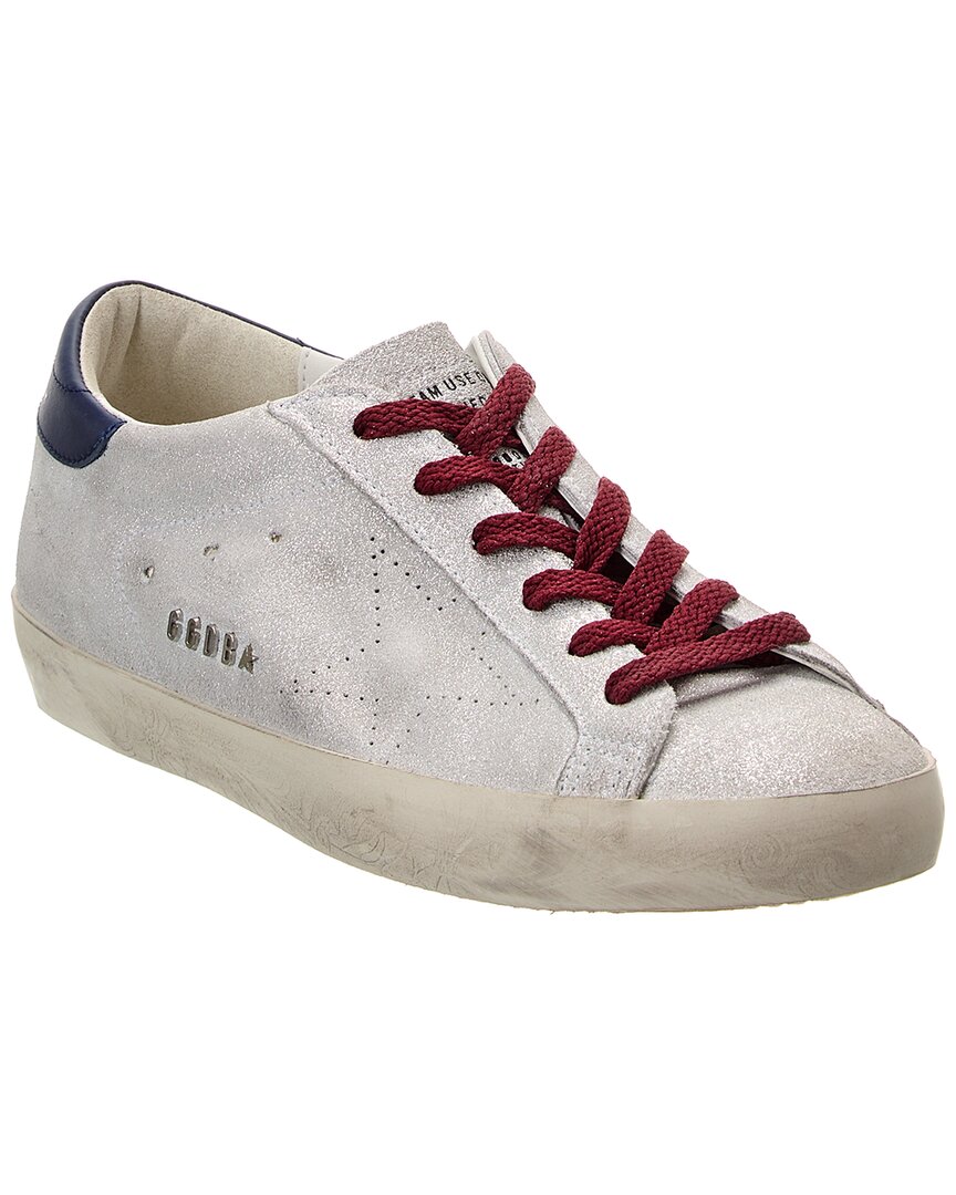 Кроссовки Golden Goose Superstar из замши с блестками