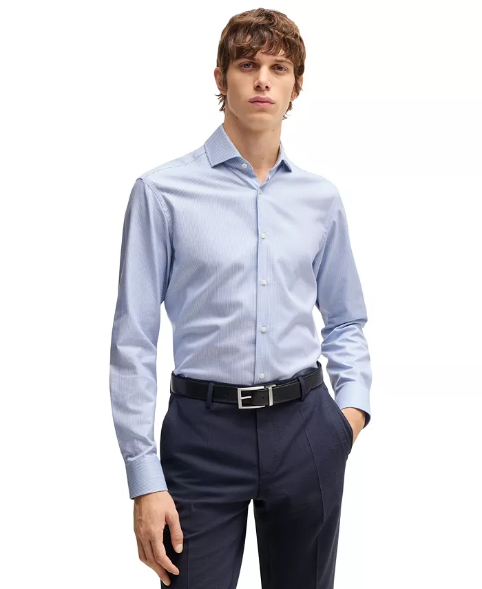 

Мужская классическая рубашка Regular-Fit Hugo Boss, синий