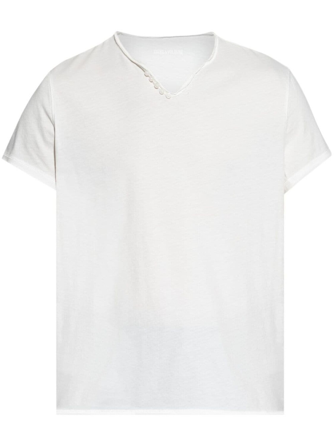 

Zadig&Voltaire футболка из хлопка с воротником-хенли, белый