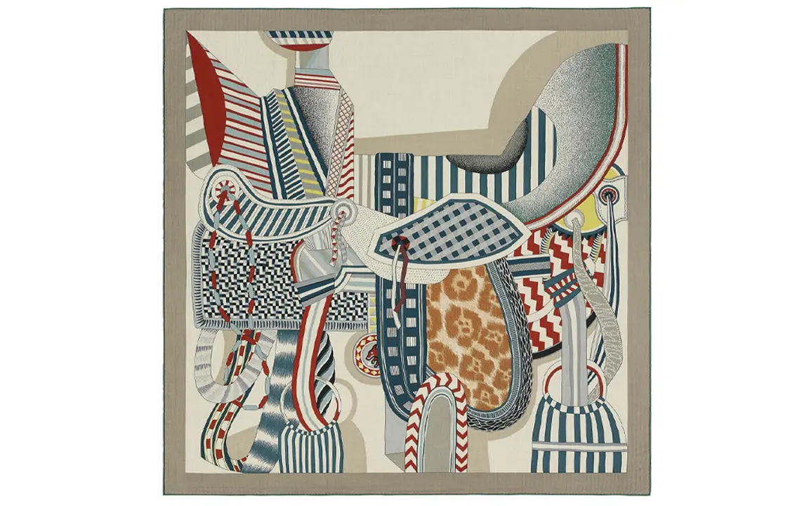 

HERMES Шёлковый платок, Multicolor