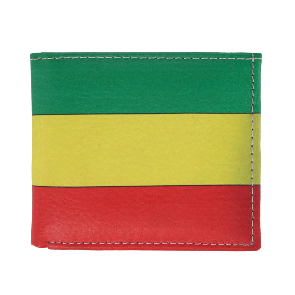 

Мужской кошелек с флагом растафари, складной CTM, цвет rastafarian flag