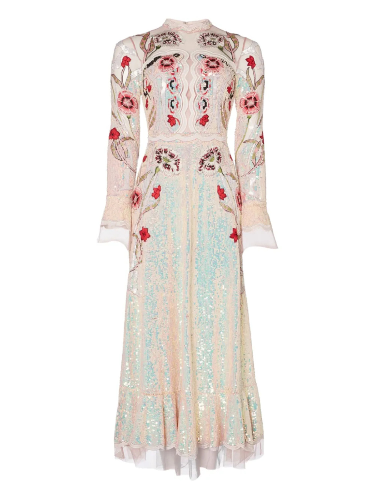 

Temperley London платье миди Remi с пайетками, нейтральный