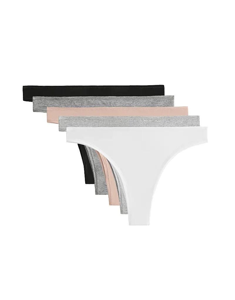 

Трусики-бразильярды Oysho 5 из хлопковой смеси черного цвета