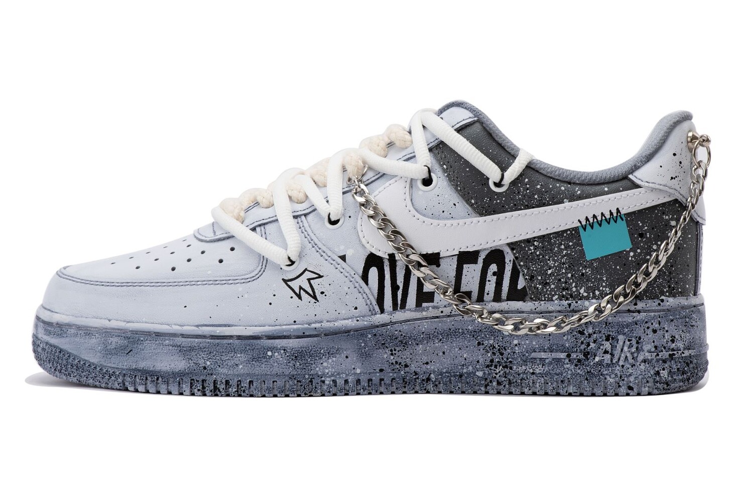

Кроссовки Nike Air Force 1 Skateboard Shoes Men Low-Top Gray Black