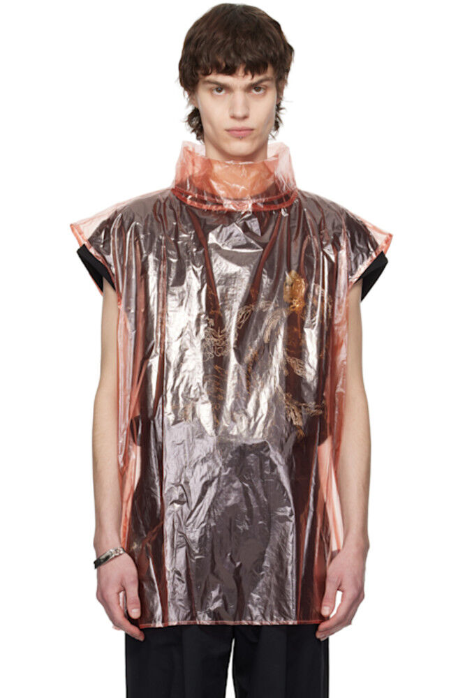 

Розовая прозрачная футболка Dries Van Noten