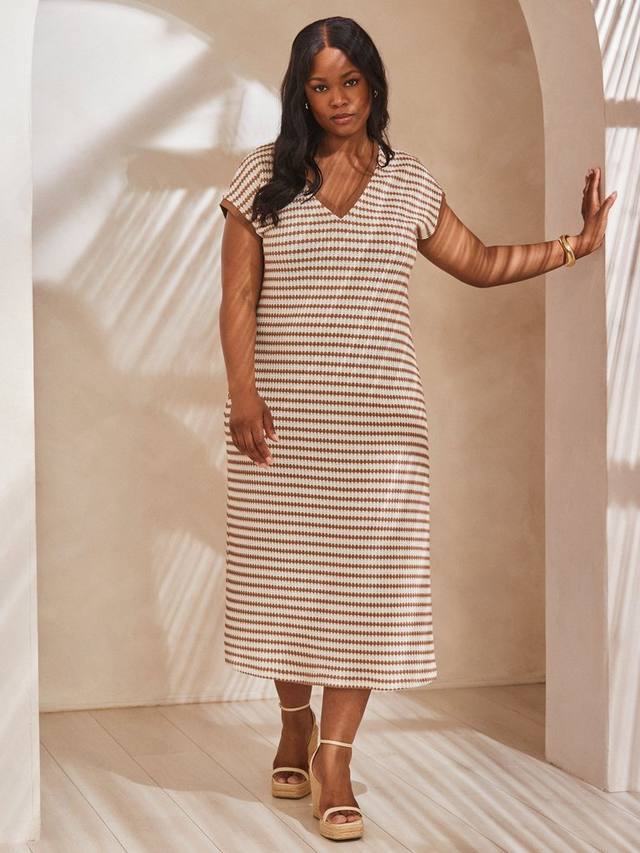 

Платье с волнистыми полосками в технике крой Live Unlimited, Multi