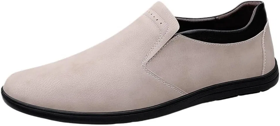 Лоферы из искусственной кожи мужские, Beige DHFIRUFSHLO