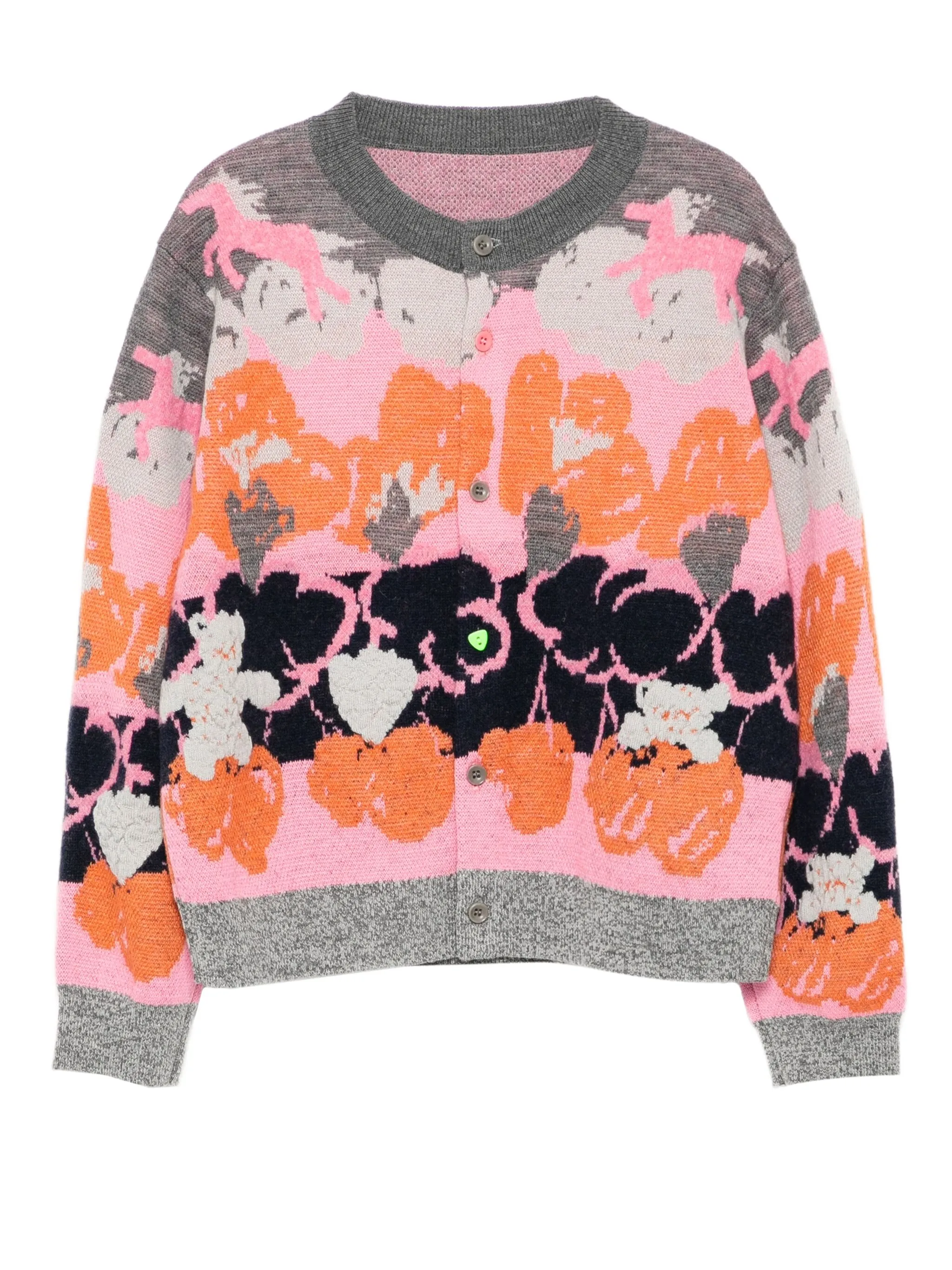 

Кардиган с цветочным принтом Jnby By Jnby, серый