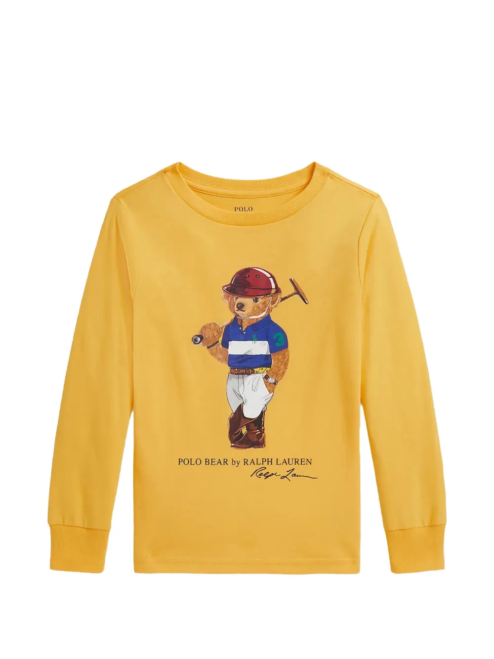 

Футболка с длинными рукавами и принтом Polo Ralph Lauren Kids, желтый