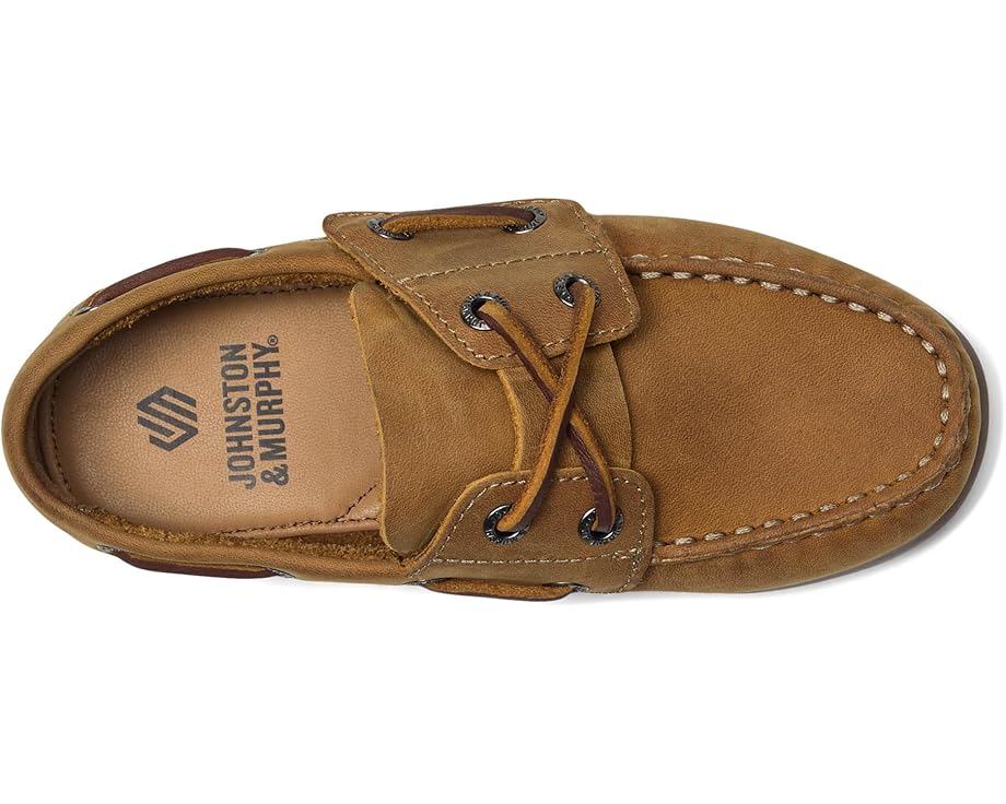 Детские лодочники Johnston & Murphy Zeke (tоддлер) Johnston & Murphy Kids, Light Tan Oiled Full Grain — фото 2