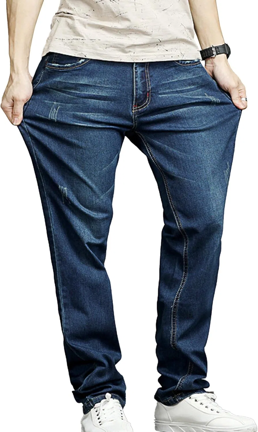Джинсы прямого кроя, Slim Fit, синие