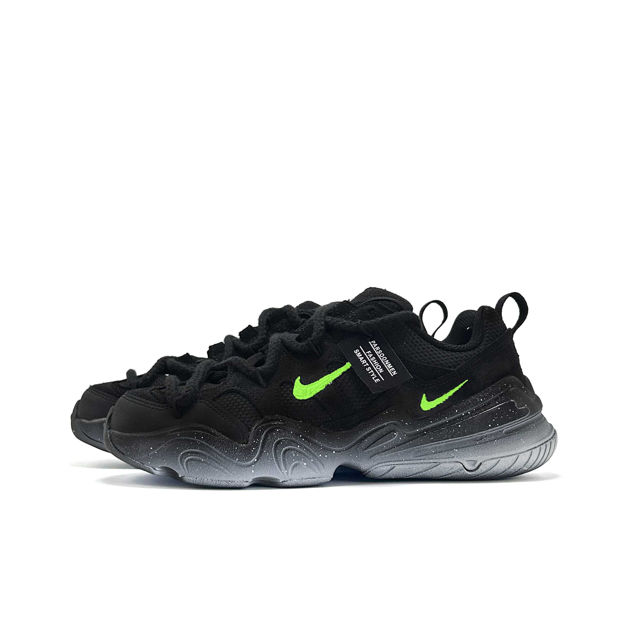 Nike Тех Хера Кэжуал Кроссовки Унисекс Лоу-топ Зеленый - Черный, цвет Black — фото 3