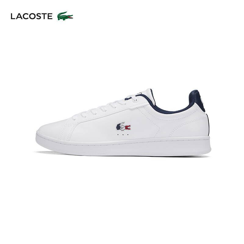 

Кроссовки мужские Lacoste из крокодиловой кожи, белый / красный / темно-синий