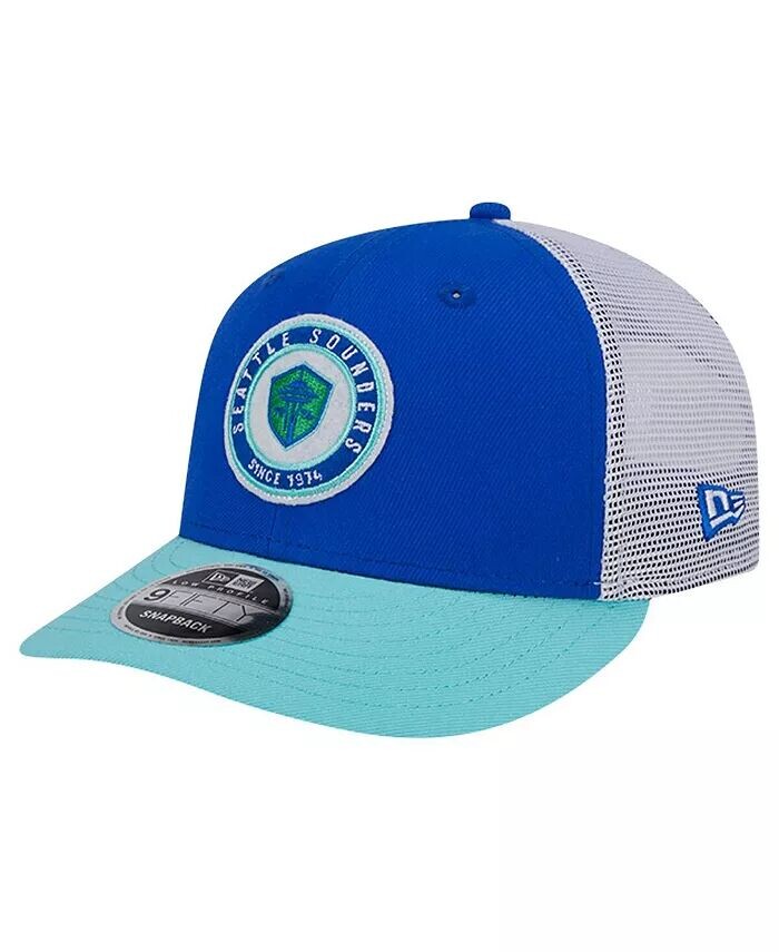 

Мужская синяя бейсболка Seattle Sounders FC Throwback Trucker Low Profile 9FIFTY Snapback New Era, синий