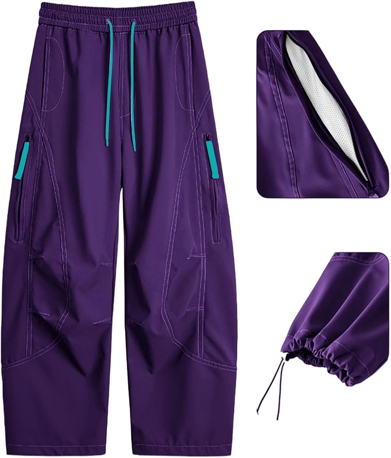 Штаны свободные, Men's, Purple — фото 2