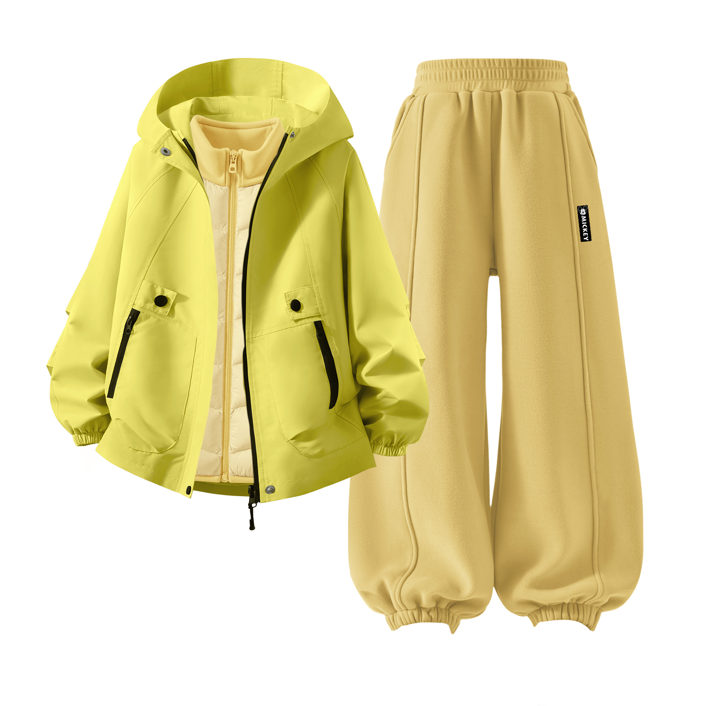 

Детская повседневная спортивная одежда Disney, [Thickened Thermal Three-Piece Set зеленый/DiH Long Hook-and-Loop K желтый/DiH Square Hook-and-Loop K желтый]