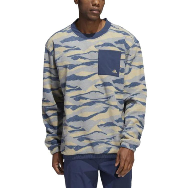 Рубашка texture-print crew sweatshirt 'hemp navy' Adidas, мультиколор — фото 2
