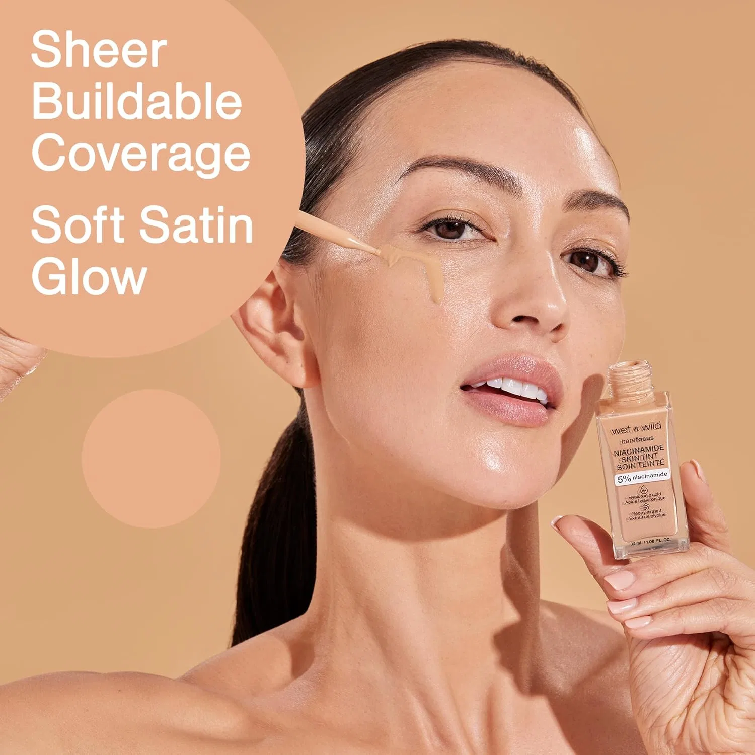 Легкая тональная основа «Bare Focus Niacinamide Skin Tint» от Wet n Wild Wet N Wild, Light Medium Sand — фото 2