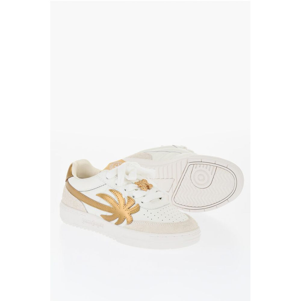Кожаные кроссовки UNIVERSITY Low-Top Palm Angels, White