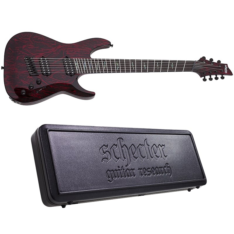 

Электрогитара Schecter C-7 Multiscale Silver Mountain Blood Moon 7-String Electric Guitar + Hard Case